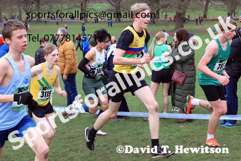 Mens Under-17s 2026 UK CAU Inter Counties Cross Country, Wollaton Park, Nottingham. Photo: David T. Hewitson/Sports for All Pics